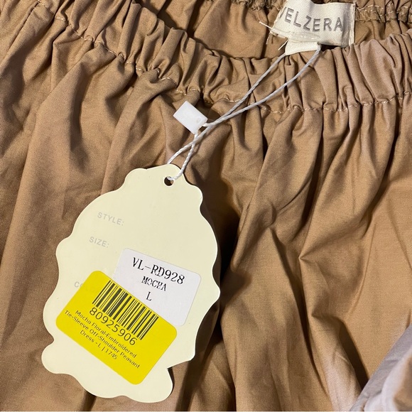 Velzera Gold Embroidered Tunic Dress Floral Birds Boho Peasant Artisan Large - Picture 7 of 8